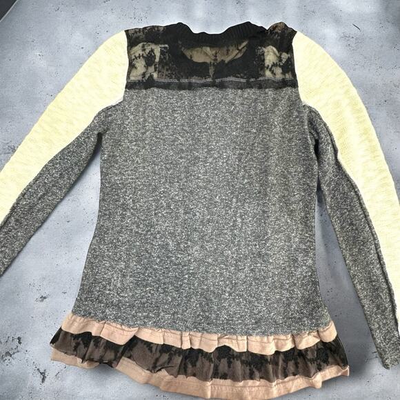 Y2K Women’s lace whimsigoth Grunge lace Cardigan Metal Goth XS Gimmicks BKE - Picture 8 of 16